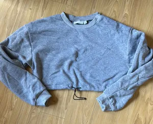 Gray Cropped Sweatshirt thumbnail 1