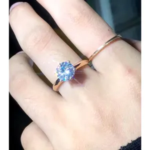 Boutique NEW 2 Ct Solitaire Simulated Diamond 14k Gold Plated S925‎ Engagement Ring thumbnail 16