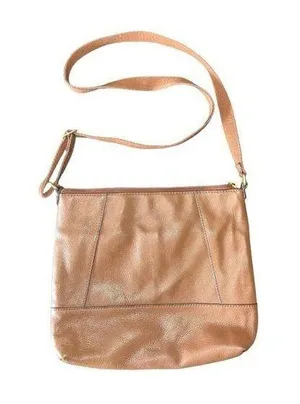 Fossil Brown Leather Shoulder Bag Adjustable Strap thumbnail 1