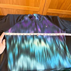 Aurora Borealis M Active Quarter Zip Pullover Cosmic Print Old‎ Navy thumbnail 7
