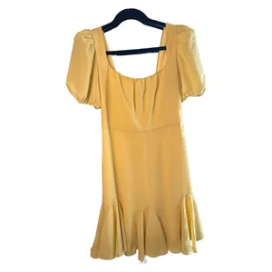 Anthro ASTR the Label Yellow Wendy Puff Sleeve Mini Dress M thumbnail 6