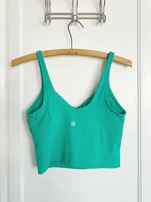 Lululemon • Align Tank Top crop Maldives Green nulu built in bra athletic yoga thumbnail 7