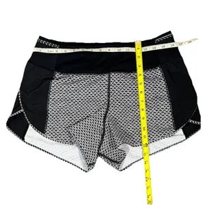 Lululemon Real Quick Running Shorts Monochromic Black Size 10 Lined thumbnail 5