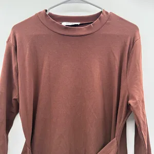 Showpo Marleen Wrap‎ Front Long Sleeve Bodycon Mini Dress in Dark Oak Sz 16 NEW thumbnail 3