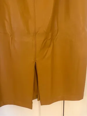 Express Faux Leather Pencil Skirt in Camel Brown NWT! thumbnail 4