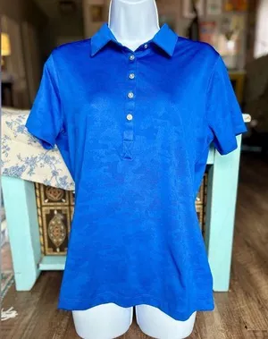 Cutter & Buck CB Dry Tec Women’s Royal Blue Golf Polo - Medium thumbnail 1