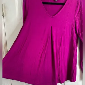 Women's Fuchsia Shirt with Sheer Panels, Size Medium thumbnail 7