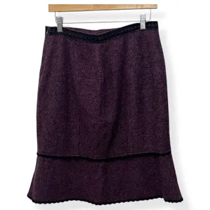 Vtg Y2K Willi Smith Women Skirt Purple 12 Tweed Academia Whimsigoth Coquette‎ thumbnail 3