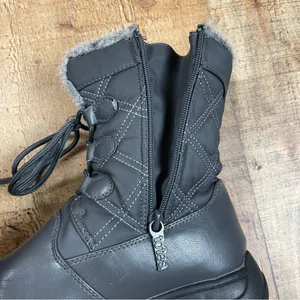 Totes Women's Size 6 Faux Fur Quilted Winter Snow Boots Lace Up Zipper Lined thumbnail 6