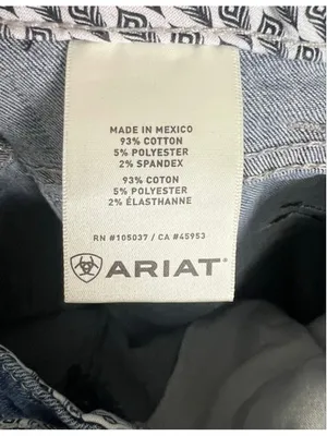 Ariat REAL Medium Wash Button Fly Raw Hem Flare Denim Jeans thumbnail 7