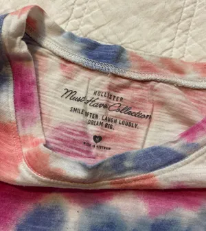 Hollister Tue Dye Crop Top thumbnail 3