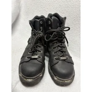 Women’s Harley Davidson Maddy Riding Boot Size 7.5 Black Grunge Goth Moto D84189 thumbnail 2