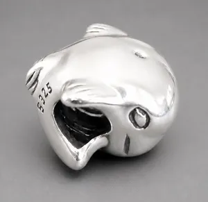 Pandora Retired Dolphin Charm Sterling Silver European Style thumbnail 1