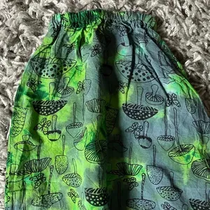 Baggy Trippy Hippie Mushroom Tie Dye Elastic Waist Pants - One Size thumbnail 5