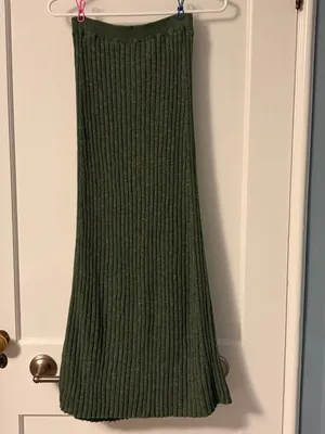 Free People better days midi skirt ribbed knit green size medium bohemian fall thumbnail 9