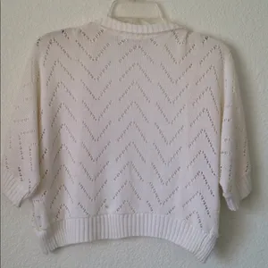 FINAL MARKDOWN Ladies' Cato Crocheted White Shrug (M) thumbnail 5