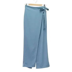 Halara Flex High Waisted Tie Side Wide Leg Work Pants Blue Wrap Size Medium thumbnail 2
