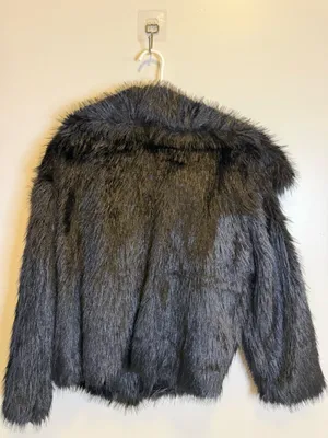 Black fox fur jacket thumbnail 2