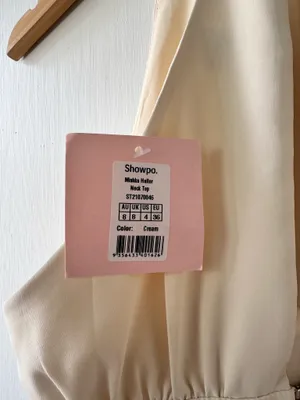 NWT Showpo Mishka Cream Halter Neck Top thumbnail 6