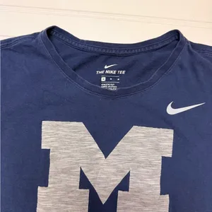 Nike Blue Tee with Gray 'M' Logo thumbnail 2