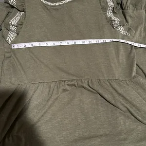 THML size small Flutter Sleeve Olive Dress thumbnail 10
