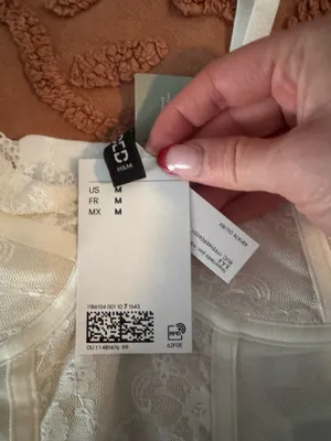 H&M Corset Top White thumbnail 2