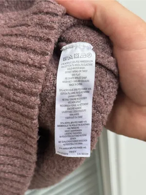 French Connection Wool Blend Oversized V Neck Sweater Mauve M thumbnail 3