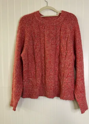 Maurices Red Cable Knit Women's Sweater Size Medium thumbnail 1