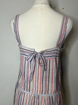 Sundry x Anthropologie Luna Striped Tiered Maxi Dress Beachy Vacation Resortwear thumbnail 6
