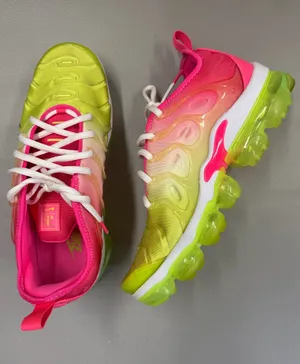 Nike Womens Air VaporMax Plus Pink Yellow Volt Gradient DC2045-900 US Size 8.5 thumbnail 1