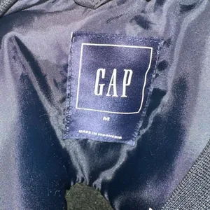 Gap navy & green fleece M normcore bomber coat thumbnail 3