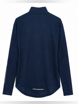 Nike Running Dri-FIT Navy Blue Reflective Quarter Zip Pullover Size Large thumbnail 3