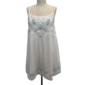Lovers + Friends Sz‎ XS Sammi Mini Dress Embroidered Beaded Bling Babydoll Sheer thumbnail 2