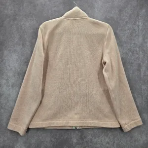 Pink Zipper Long Sleeve Fleece Sweater Coat Jacket‎ Medium thumbnail 2