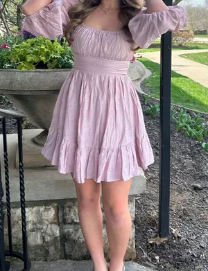 Angel Blush Pink Mini Dress Size 4 thumbnail 1