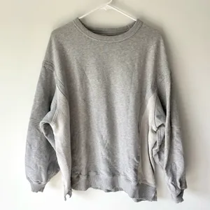Aerie Gray Oversized Crewneck Sweatshirt Athleisure Loungewear Cozy thumbnail 1
