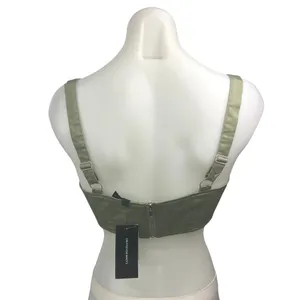 NEW WeWoreWhat Danielle Bernstein Sage Green Square Neck Crop Tank Top Size 2 thumbnail 2
