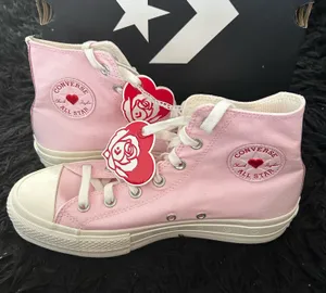 CONVERSE Chuck Taylor all star lift hi top pink shoes sneakers women’s 9 new thumbnail 1