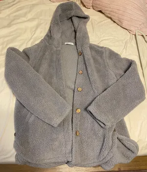 Sherpa Cardigan Gray Size XL thumbnail 1