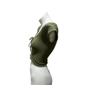 Urban Outfitters Out From Under Women's Olive Green Crop Top Short Sleeve Tee M thumbnail 8