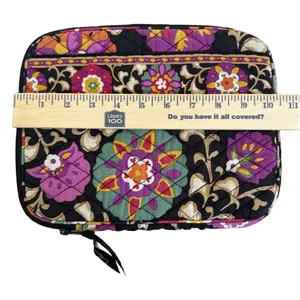 Vera Bradley Rhythm and Blues Quilted Tablet Sleeve Case Floral Purple thumbnail 5