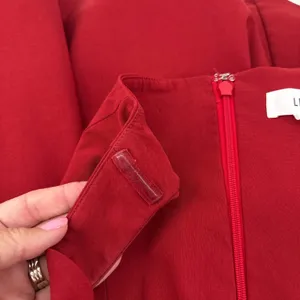 LPA Red Giovanna Mini Dress Square Neck Fit & Flare Revolve Size Small Pockets‎ thumbnail 6