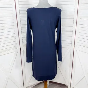 Lilly Pulitzer Jupiter Knit Sweater Shift Dress Navy Blue‎ XS Long Sleeve thumbnail 5