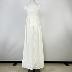 NWOT Farm Rio Linen Blend White Sleeveless Maxi Dress Size L thumbnail 8