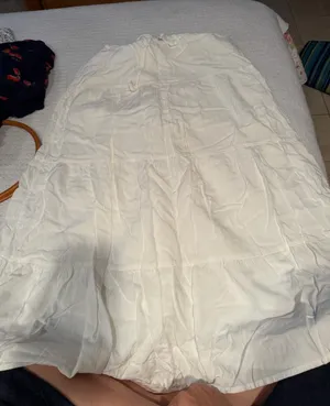 Brandy Melville White Tiered Maxi Skirt thumbnail 1