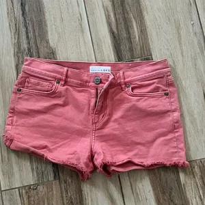 LOFT Women's Pink Cut-Off Jean Shorts Size 26 Frayed Hem thumbnail 6