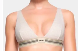 SKIMS Cotton Rib Plunge Bralette thumbnail 1
