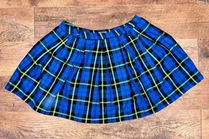 Hot Topic Blue Plaid Goth Schoolgirl Skirt thumbnail 1