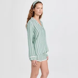 PJ Salvage Stripe Hype Pajama Set Green Size 2X thumbnail 2
