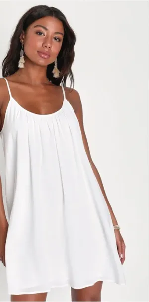 LULU's Bachelorette Engagement Bridal Shower Honeymoon Casual Mini Dress NWOT thumbnail 1